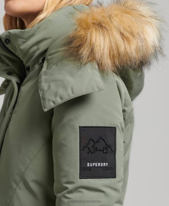 Superdry parka everest xpd îmbrăcăminte kaki femei JX0Z3655