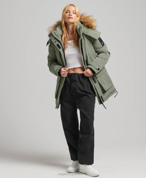 Superdry parka everest xpd îmbrăcăminte kaki femei JX0Z3655