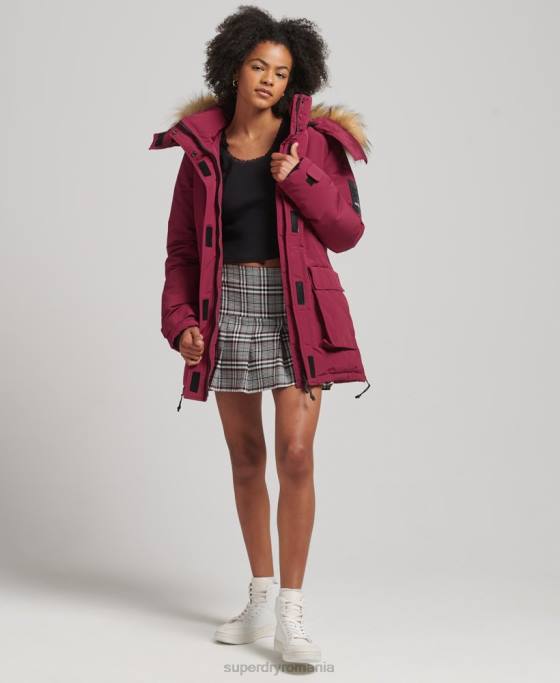 Superdry parka everest xpd îmbrăcăminte roz femei JX0Z5445