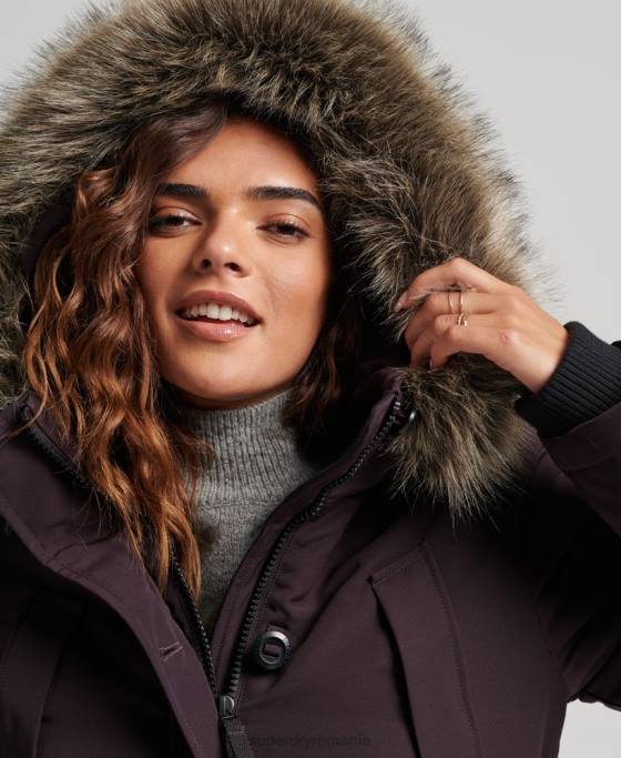 Superdry parka everest îmbrăcăminte Violet femei JX0Z3786