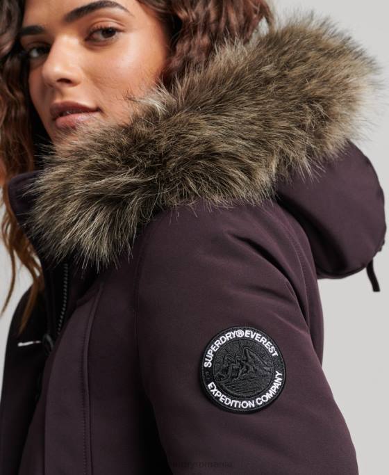 Superdry parka everest îmbrăcăminte Violet femei JX0Z3786