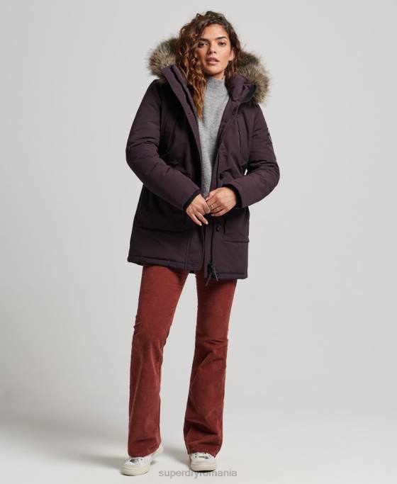 Superdry parka everest îmbrăcăminte Violet femei JX0Z3786