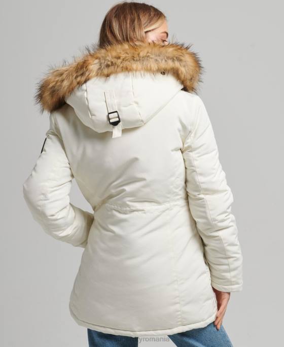 Superdry parka everest îmbrăcăminte alb femei JX0Z3604