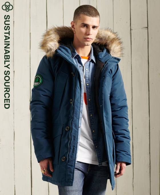 Superdry parka everest îmbrăcăminte albastru deschis bărbați JX0Z4664