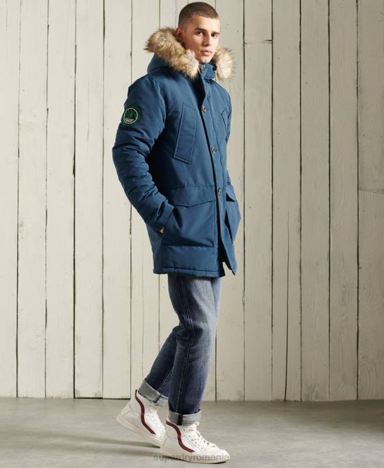 Superdry parka everest îmbrăcăminte albastru deschis bărbați JX0Z4664