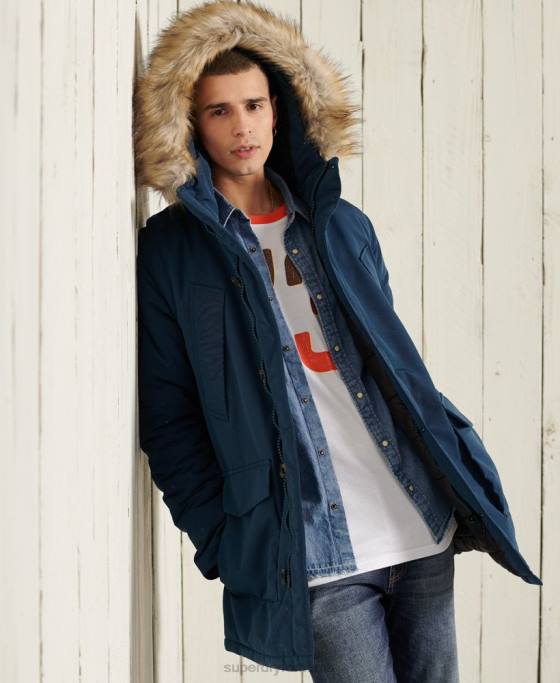 Superdry parka everest îmbrăcăminte albastru deschis bărbați JX0Z4664