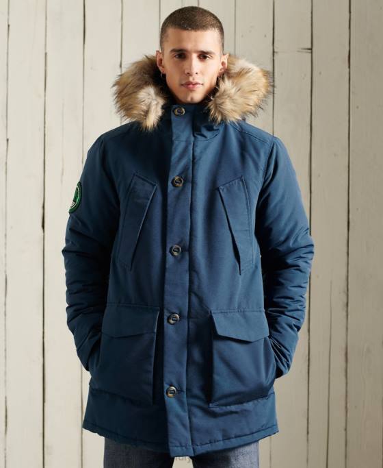 Superdry parka everest îmbrăcăminte albastru deschis bărbați JX0Z4664