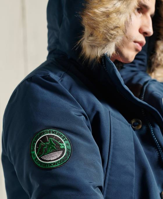 Superdry parka everest îmbrăcăminte albastru deschis bărbați JX0Z4664