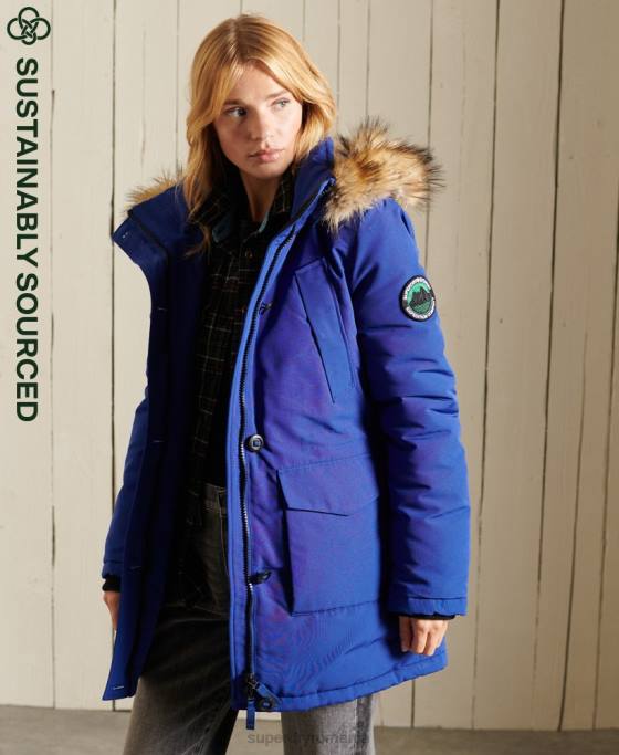Superdry parka everest îmbrăcăminte albastru femei JX0Z5701