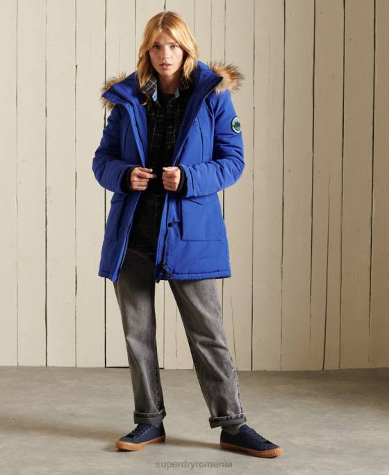 Superdry parka everest îmbrăcăminte albastru femei JX0Z5701