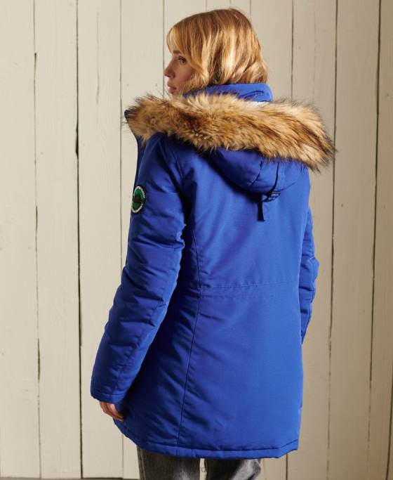 Superdry parka everest îmbrăcăminte albastru femei JX0Z5701