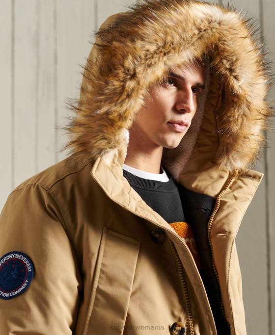 Superdry parka everest îmbrăcăminte bej bărbați JX0Z1079