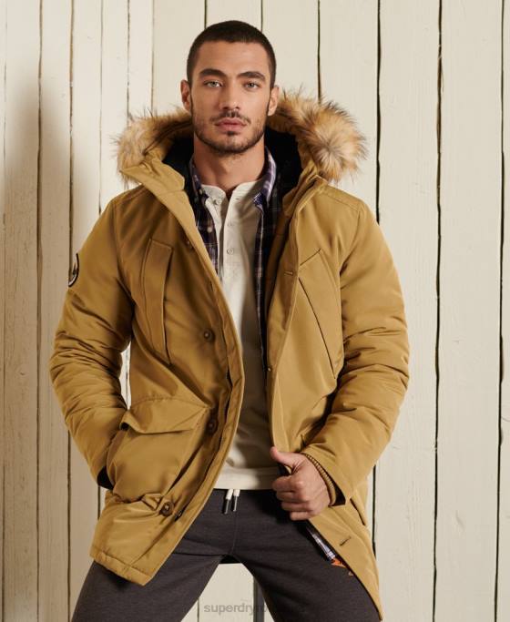 Superdry parka everest îmbrăcăminte bronzat bărbați JX0Z4738