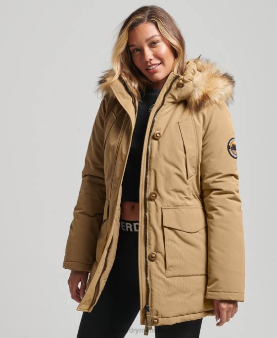 Superdry parka everest îmbrăcăminte bronzat femei JX0Z5700