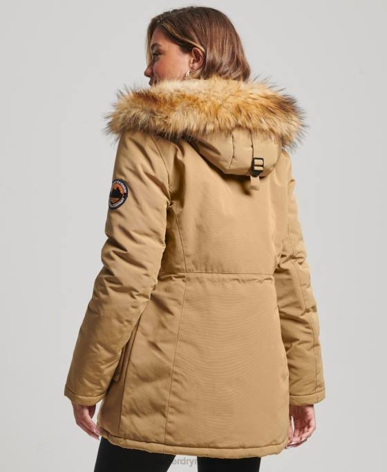 Superdry parka everest îmbrăcăminte bronzat femei JX0Z5700