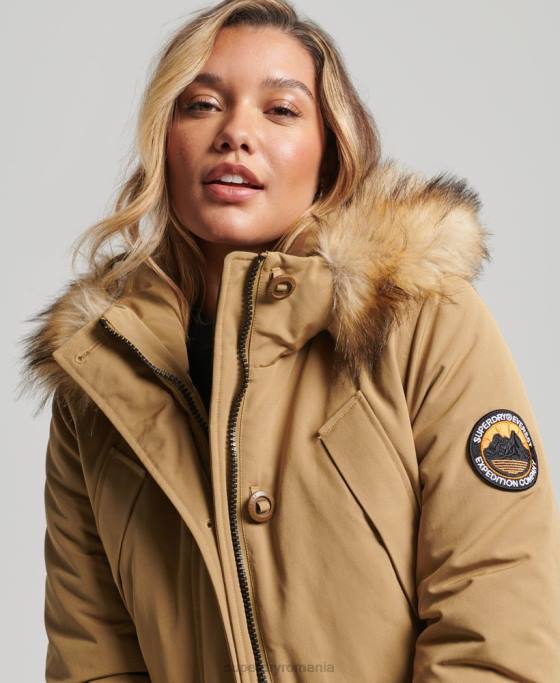 Superdry parka everest îmbrăcăminte bronzat femei JX0Z5700