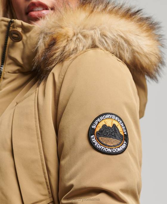 Superdry parka everest îmbrăcăminte bronzat femei JX0Z5700