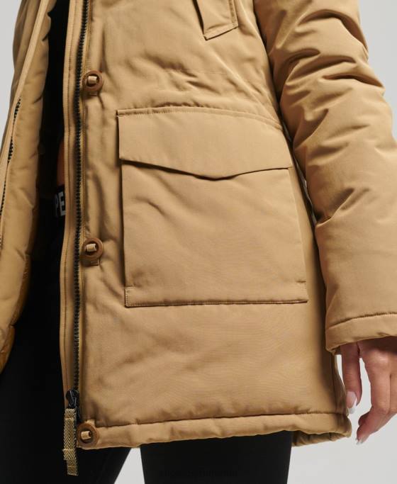 Superdry parka everest îmbrăcăminte bronzat femei JX0Z5700