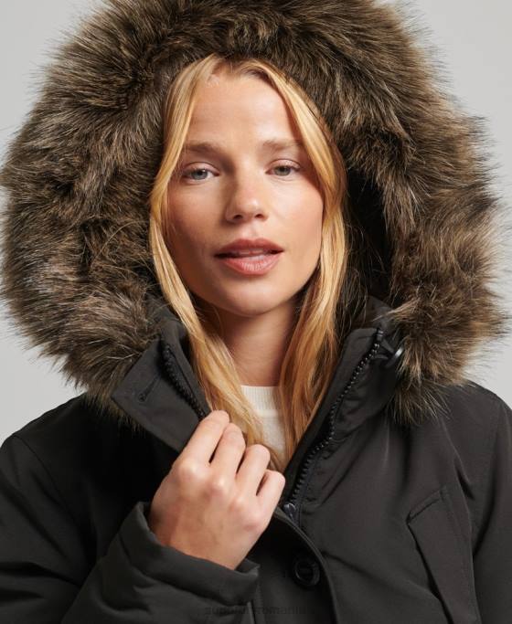 Superdry parka everest îmbrăcăminte gri inchis femei JX0Z3780