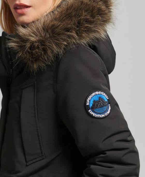 Superdry parka everest îmbrăcăminte gri inchis femei JX0Z3780