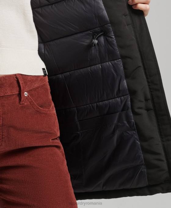 Superdry parka everest îmbrăcăminte gri inchis femei JX0Z3780