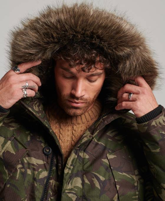 Superdry parka everest îmbrăcăminte kaki bărbați JX0Z1080