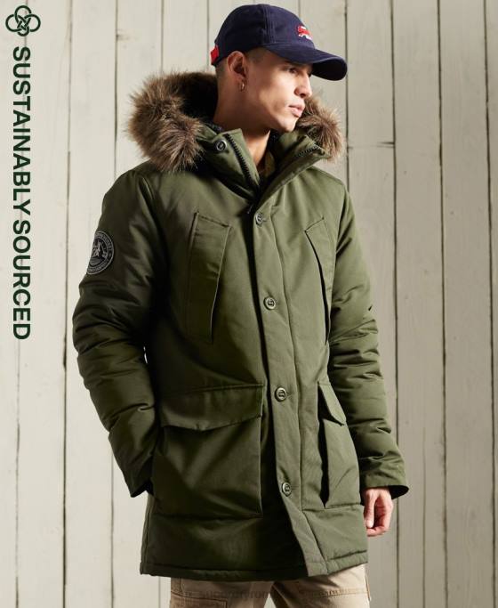 Superdry parka everest îmbrăcăminte kaki bărbați JX0Z1081