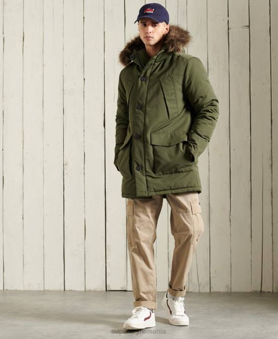 Superdry parka everest îmbrăcăminte kaki bărbați JX0Z1081