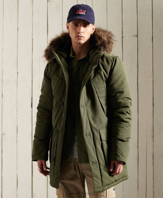Superdry parka everest îmbrăcăminte kaki bărbați JX0Z1081