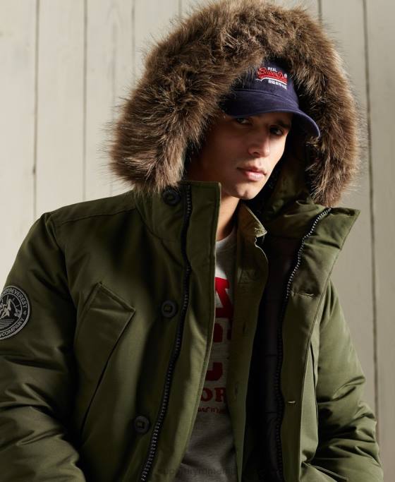 Superdry parka everest îmbrăcăminte kaki bărbați JX0Z1081