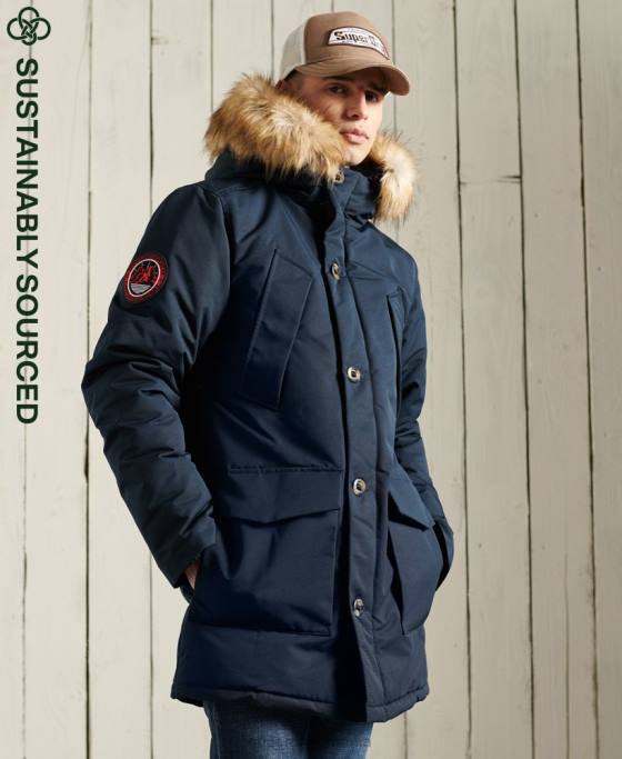 Superdry parka everest îmbrăcăminte marina bărbați JX0Z1027