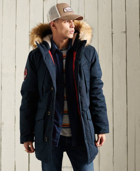 Superdry parka everest îmbrăcăminte marina bărbați JX0Z1027