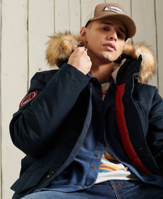 Superdry parka everest îmbrăcăminte marina bărbați JX0Z1027
