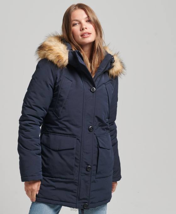Superdry parka everest îmbrăcăminte marina femei JX0Z5462