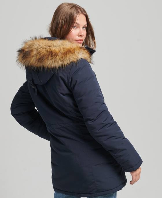 Superdry parka everest îmbrăcăminte marina femei JX0Z5462