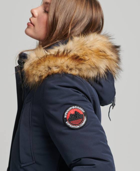Superdry parka everest îmbrăcăminte marina femei JX0Z5462