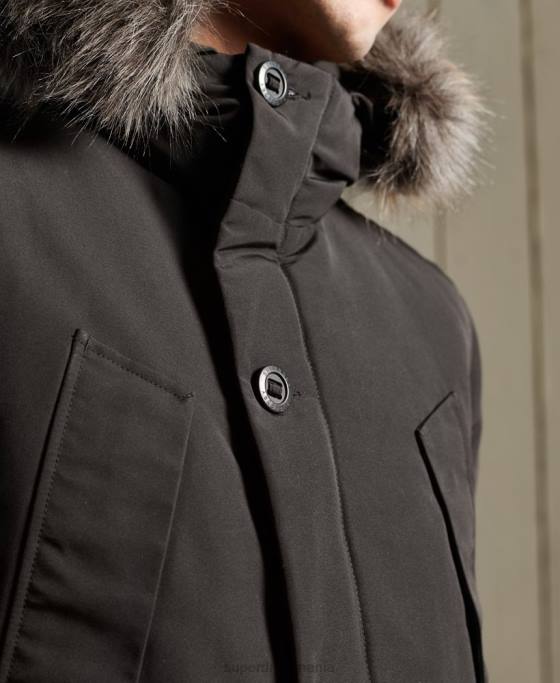 Superdry parka everest îmbrăcăminte negru bărbați JX0Z1157