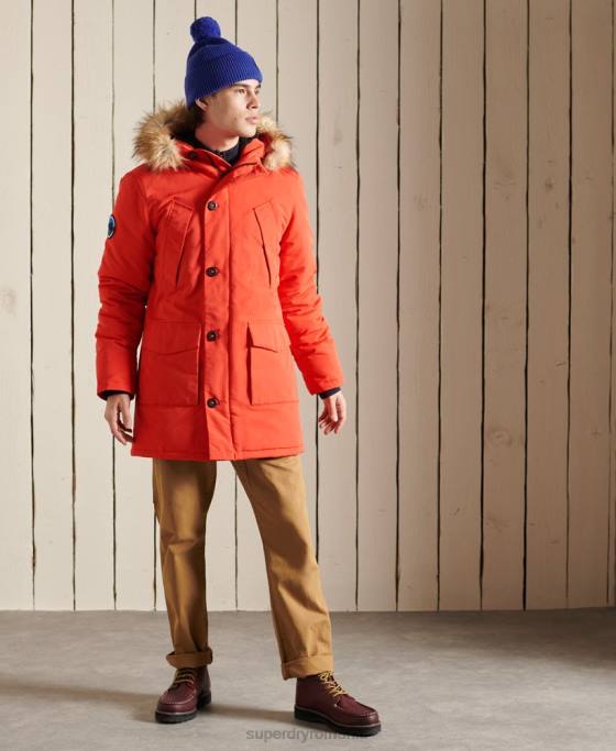 Superdry parka everest îmbrăcăminte portocale bărbați JX0Z1098
