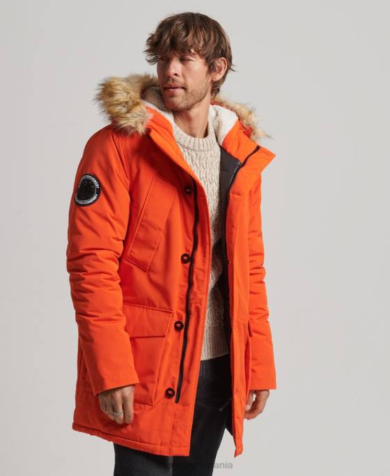 Superdry parka everest îmbrăcăminte portocale bărbați JX0Z1126