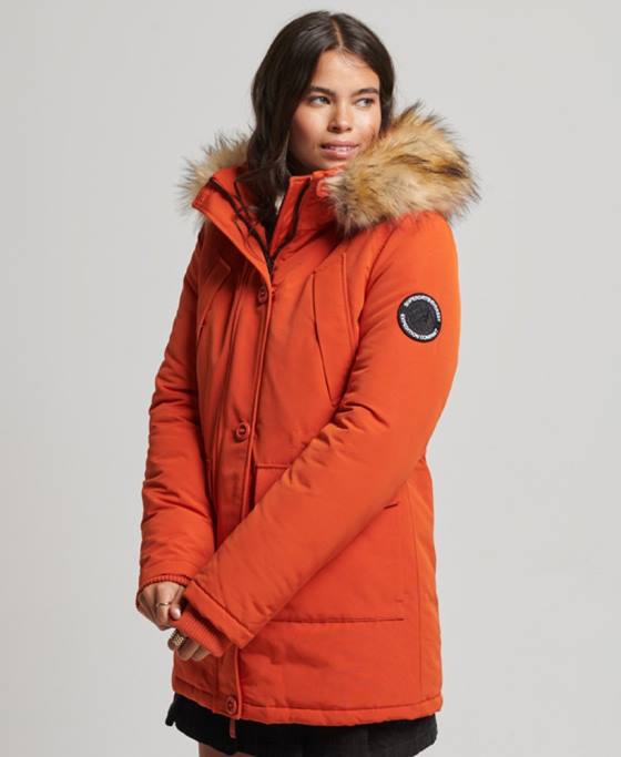 Superdry parka everest îmbrăcăminte portocale femei JX0Z3684