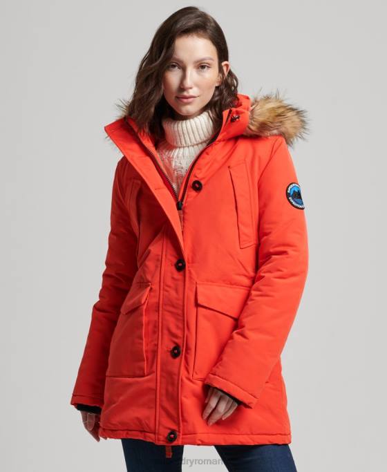 Superdry parka everest îmbrăcăminte portocale femei JX0Z3785
