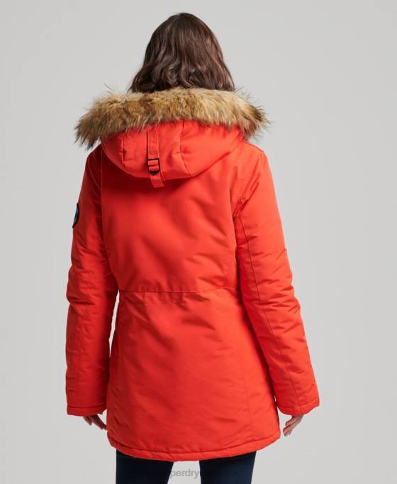 Superdry parka everest îmbrăcăminte portocale femei JX0Z3785
