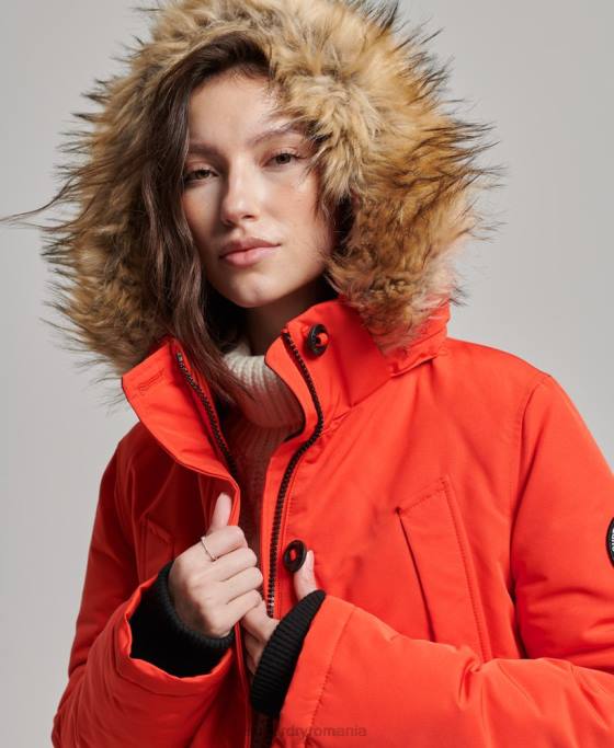 Superdry parka everest îmbrăcăminte portocale femei JX0Z3785