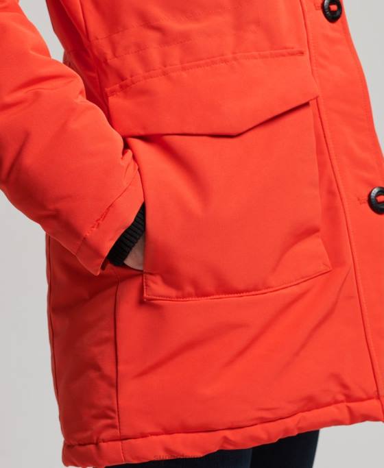 Superdry parka everest îmbrăcăminte portocale femei JX0Z3785