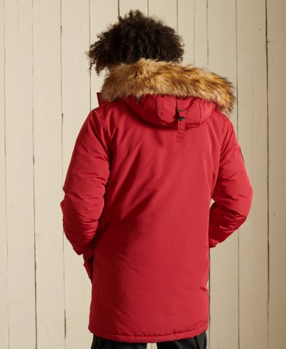 Superdry parka everest îmbrăcăminte roșu bărbați JX0Z4571