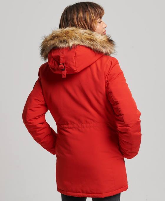 Superdry parka everest îmbrăcăminte roșu femei JX0Z3808