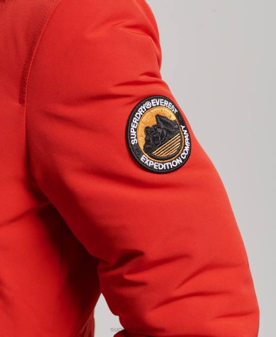 Superdry parka everest îmbrăcăminte roșu femei JX0Z3808