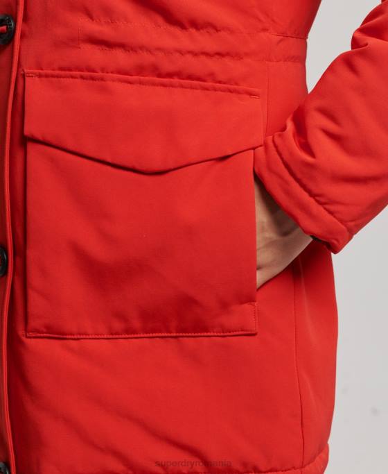 Superdry parka everest îmbrăcăminte roșu femei JX0Z3808