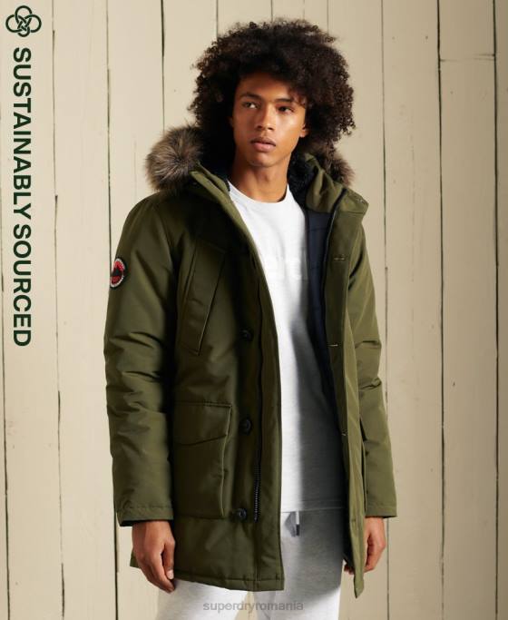 Superdry parka everest îmbrăcăminte verde bărbați JX0Z4739
