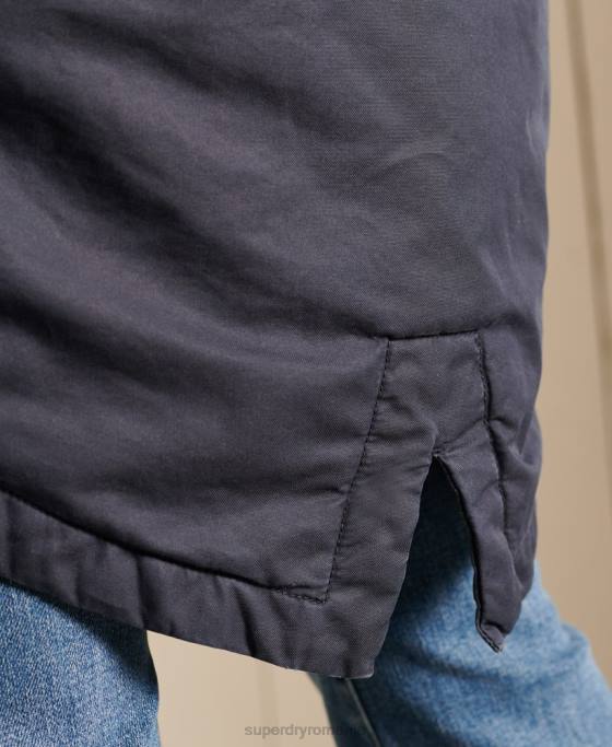 Superdry parka militară coadă de pește îmbrăcăminte albastru femei JX0Z5515